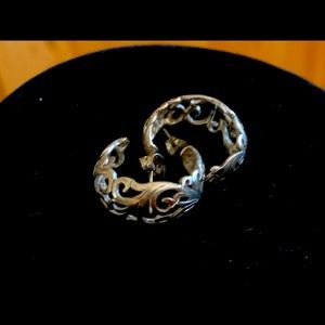 Filigree sterling silver earrings